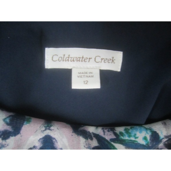 Coldwater Creek Dress Womens 12 A-Line Cap Sleeve Geometric - Picture 2 of 5